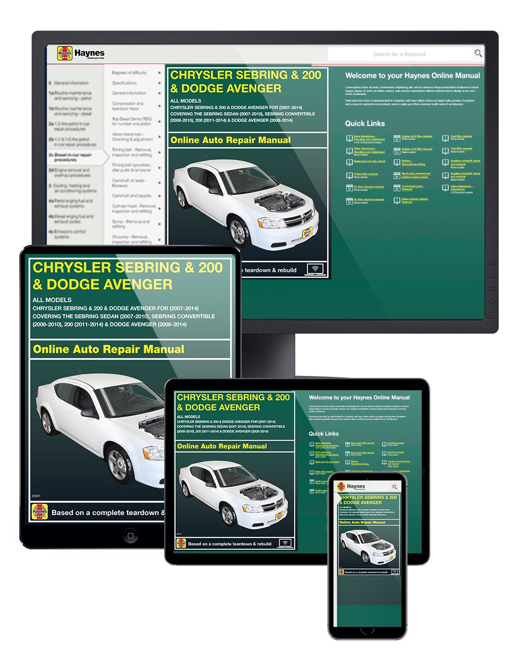 Chrysler Sebring 2007-2010 and Dodge Avenger 2008-2014