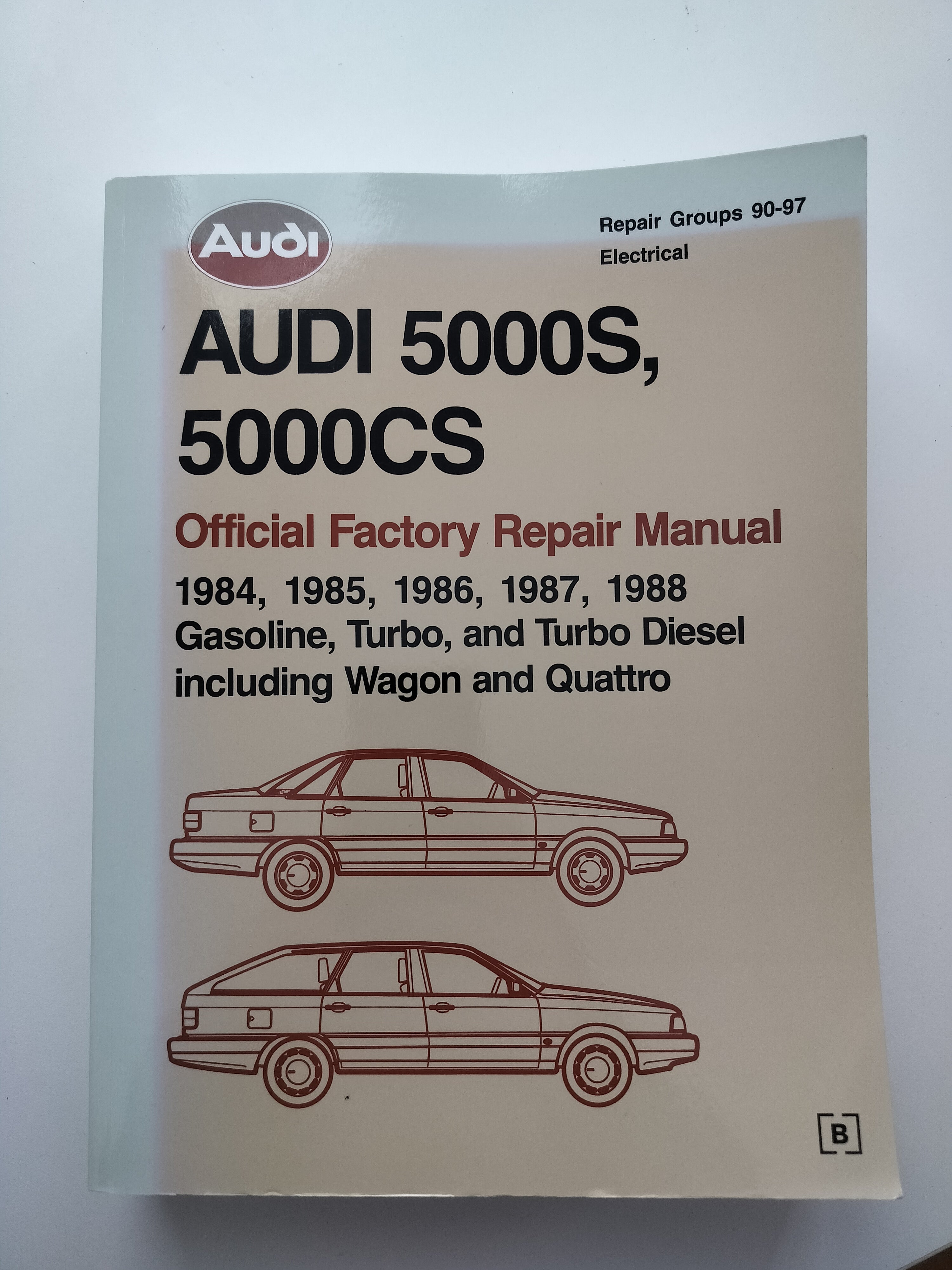 Audi 5000 1984-88 myös turbo, turbodiesel ja quattro WSM ELECTRICAL