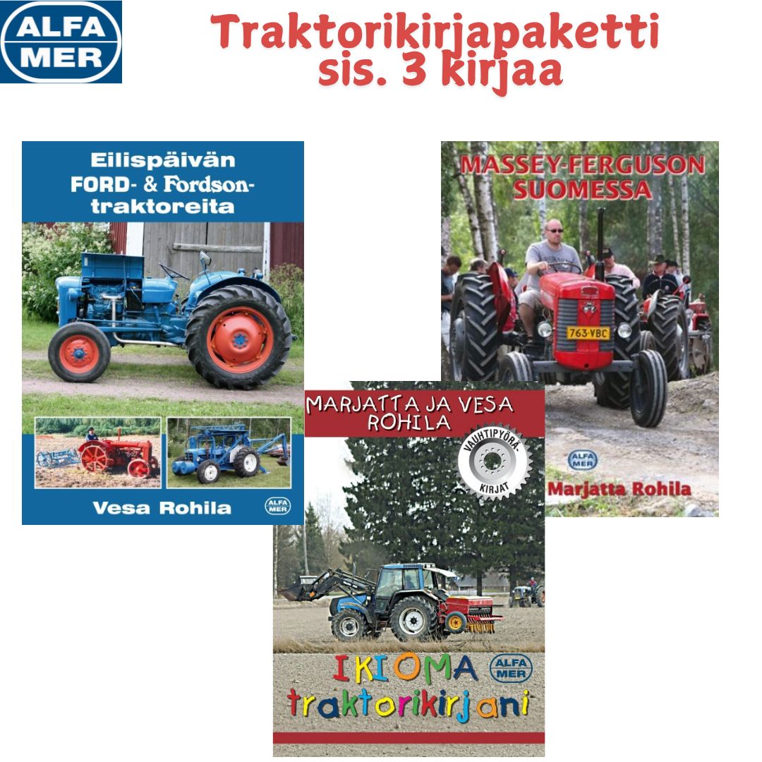 Traktorikirjapaketti, sis. 3 kirjaa