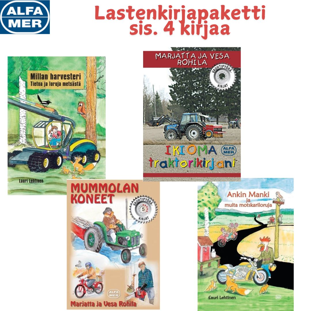 Lastenkirjapaketti, sis. 4 kirjaa