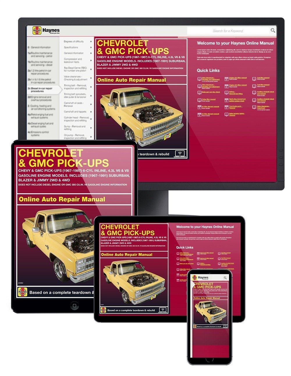 Chevrolet C/K 2500 Pick-up (1967 - 1987) Haynes Online Manual