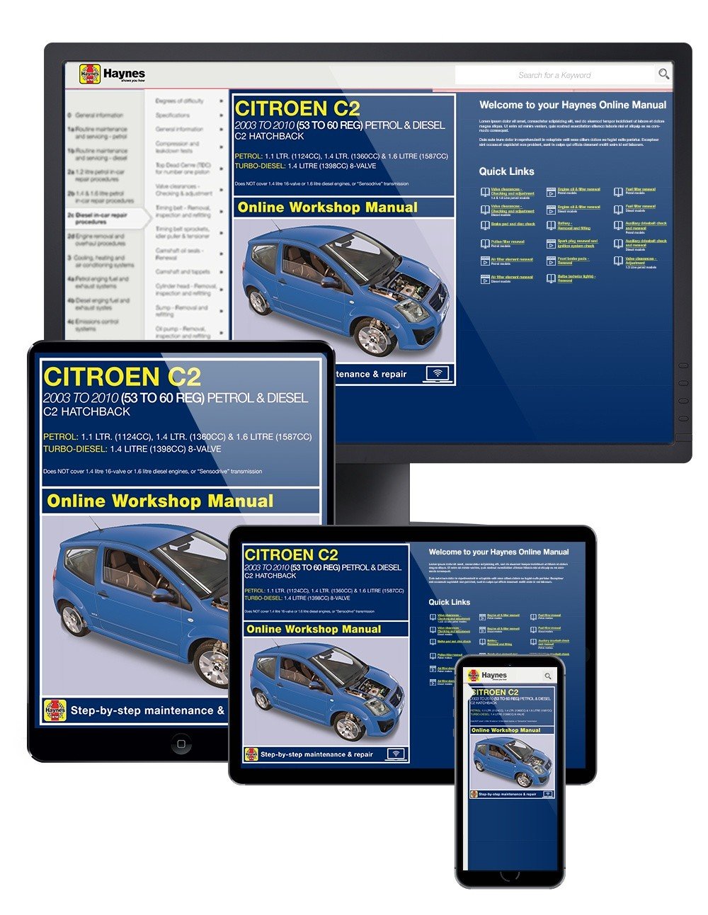 Citroen C2 Petrol & Diesel (2003-2010) Haynes Online Manual