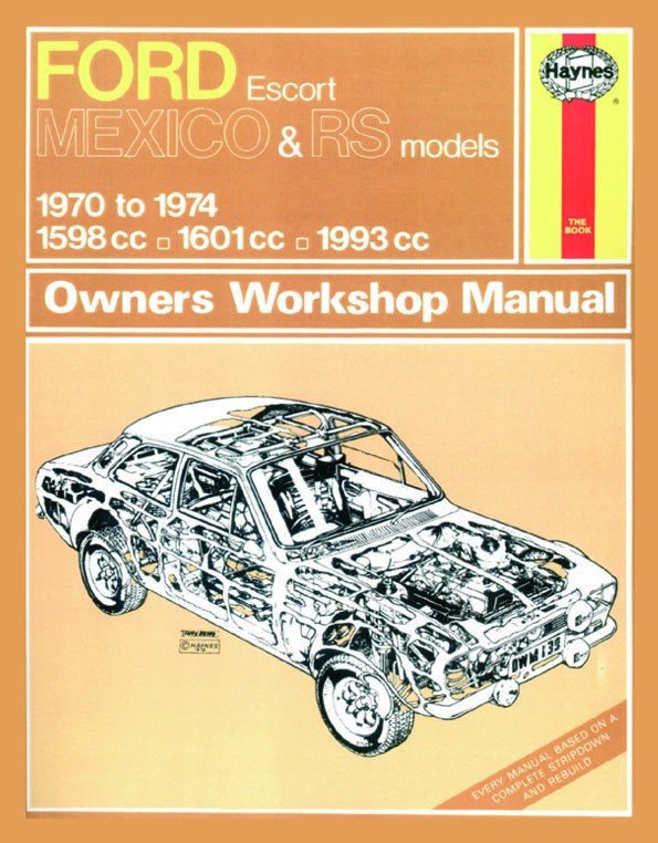 Ford Escort Mk I Mexico, RS 1600 & RS 2000 (70 - 74) Haynes Repair Manual Digital Edition