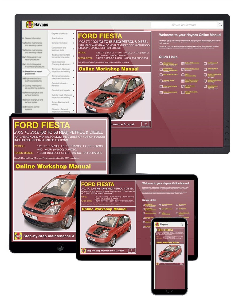 Ford Fiesta Petrol & Diesel (Apr 2002-2008) Haynes Online Manual