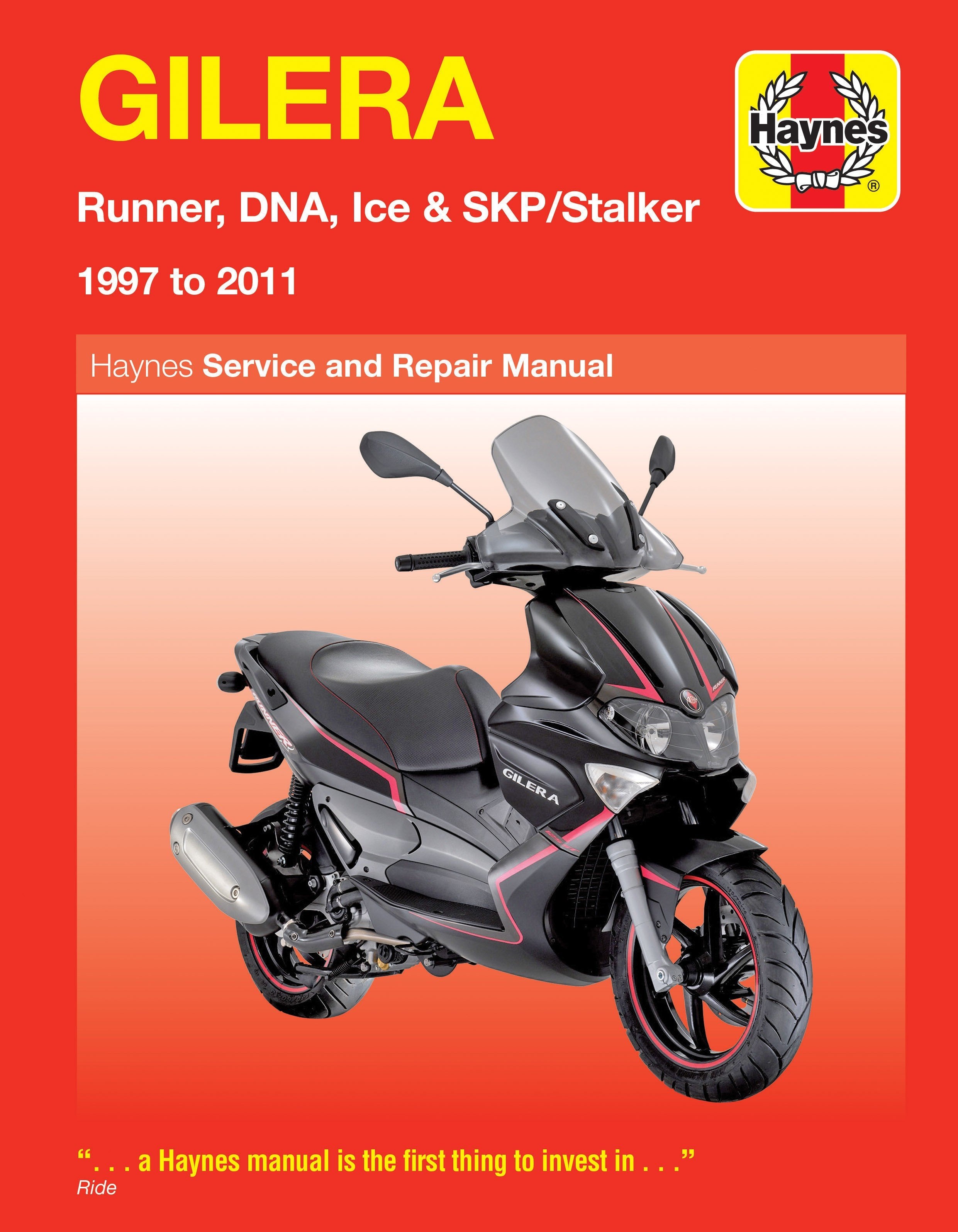 Gilera Runner, DNA, Ice & SKP/Stalker (97 - 11) Haynes Repair Manual - Digital Edition