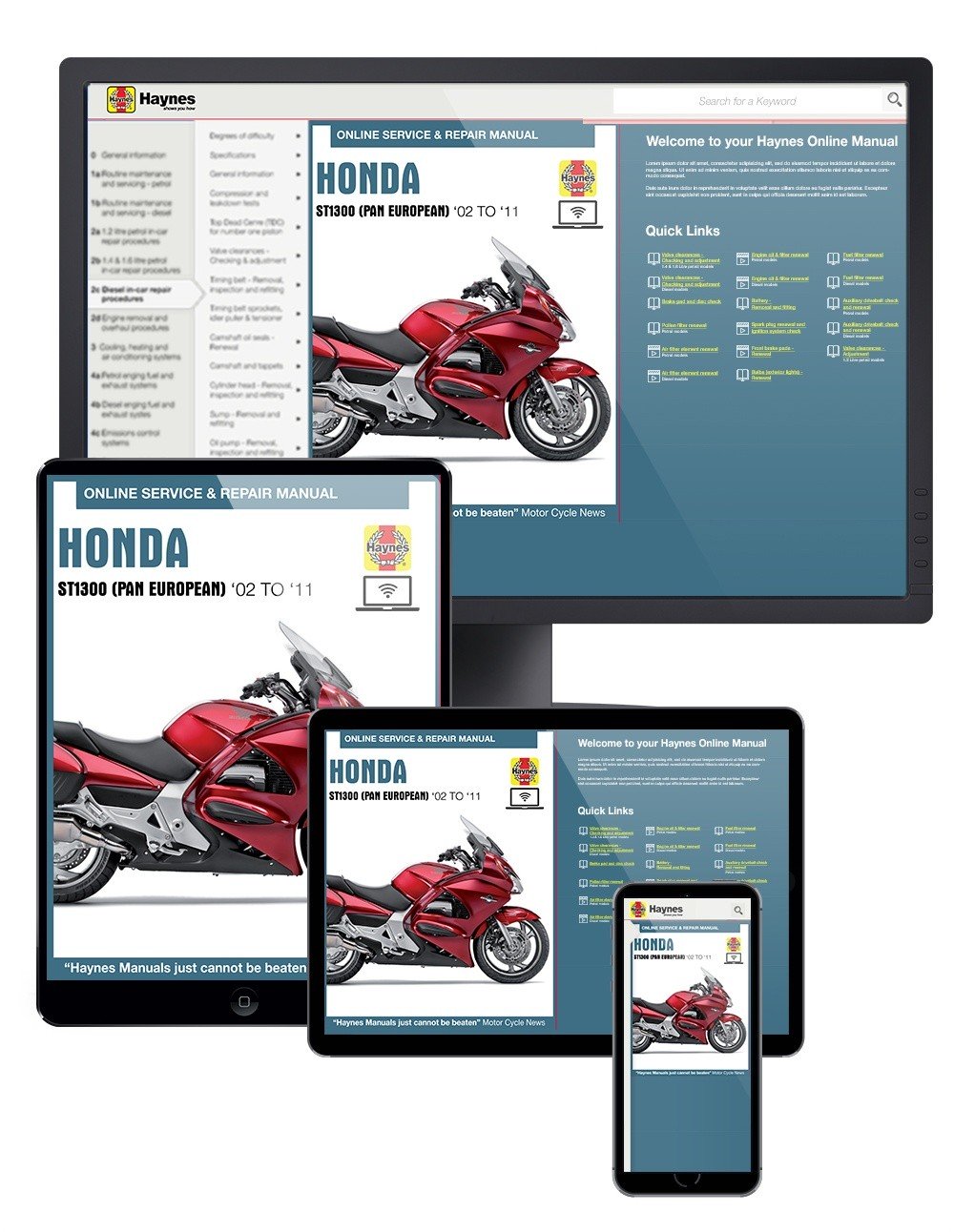 Honda ST1300 Pan European (2002-2011) Haynes Online Manual