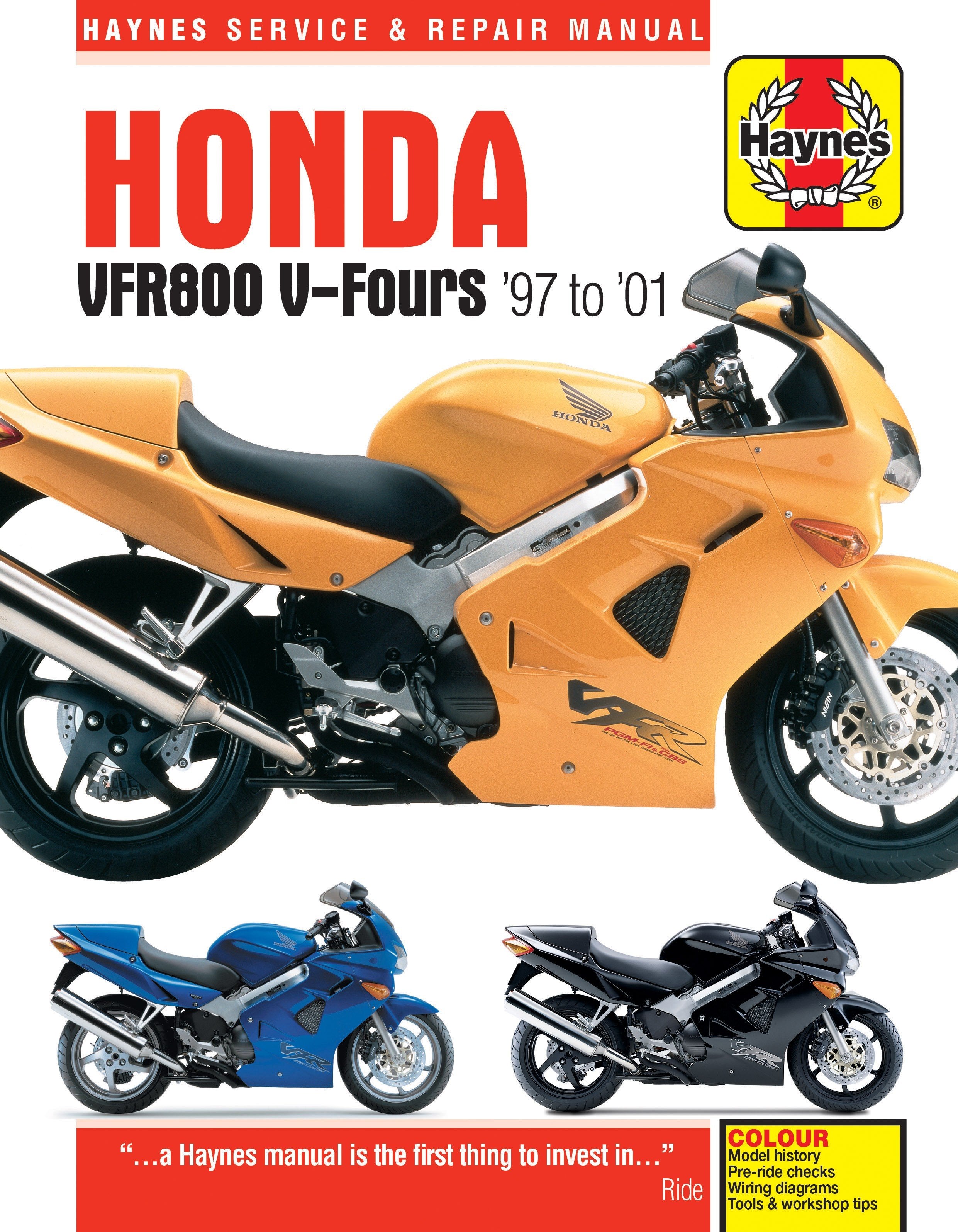 Honda VFR800 V-Fours (97 - 01) Haynes Repair Manual - Digital Edition