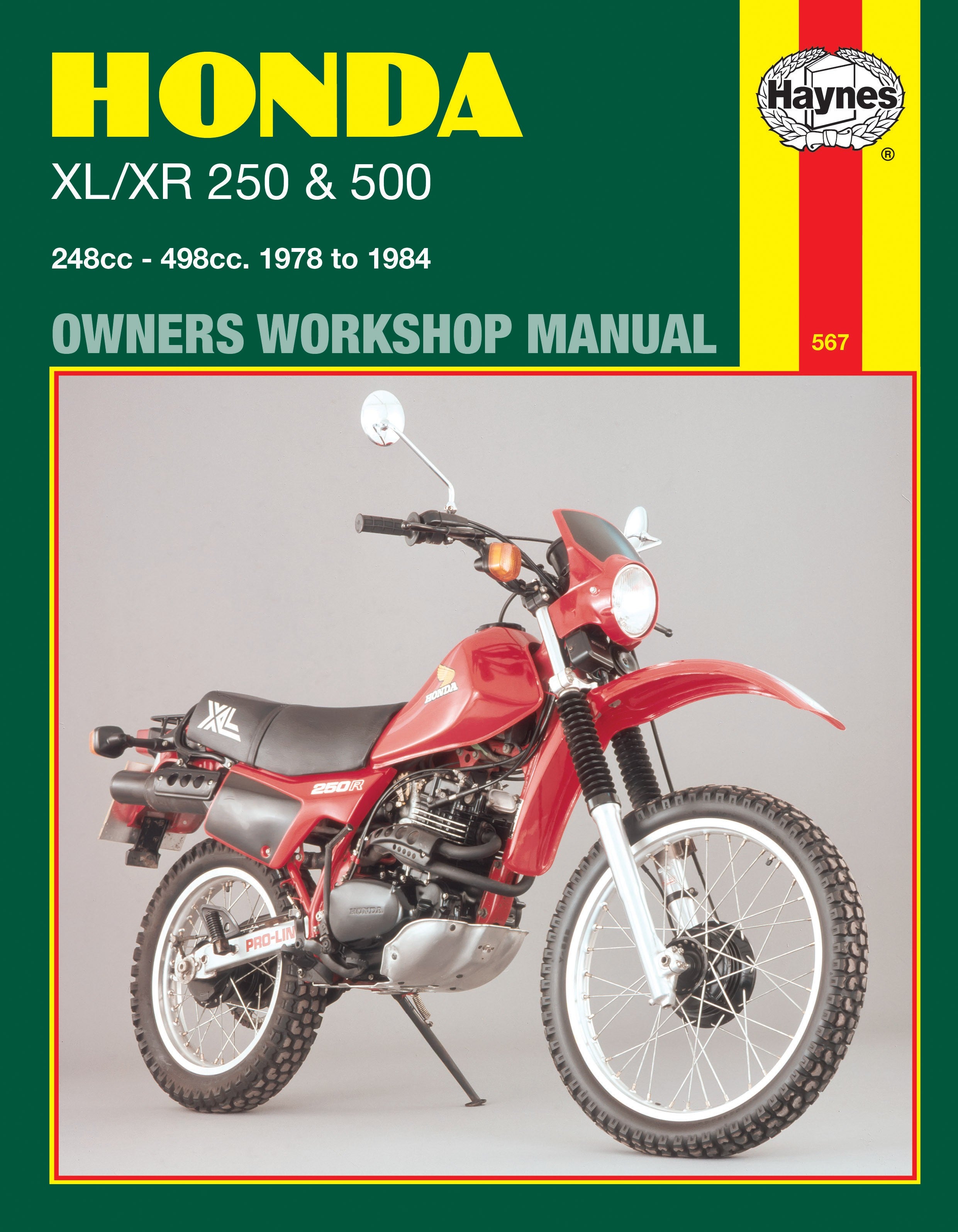 Honda XL/XR 250 & 500 (78 - 84) Haynes Repair Manual - Digital Edition