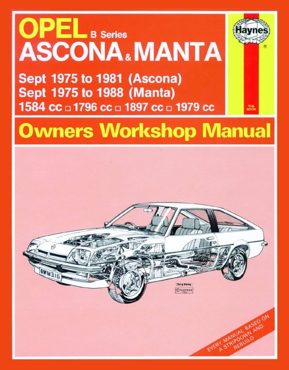 Opel Ascona & Manta (B Series) (Sept 75 - 88) Haynes Repair Manual - Digital Edition