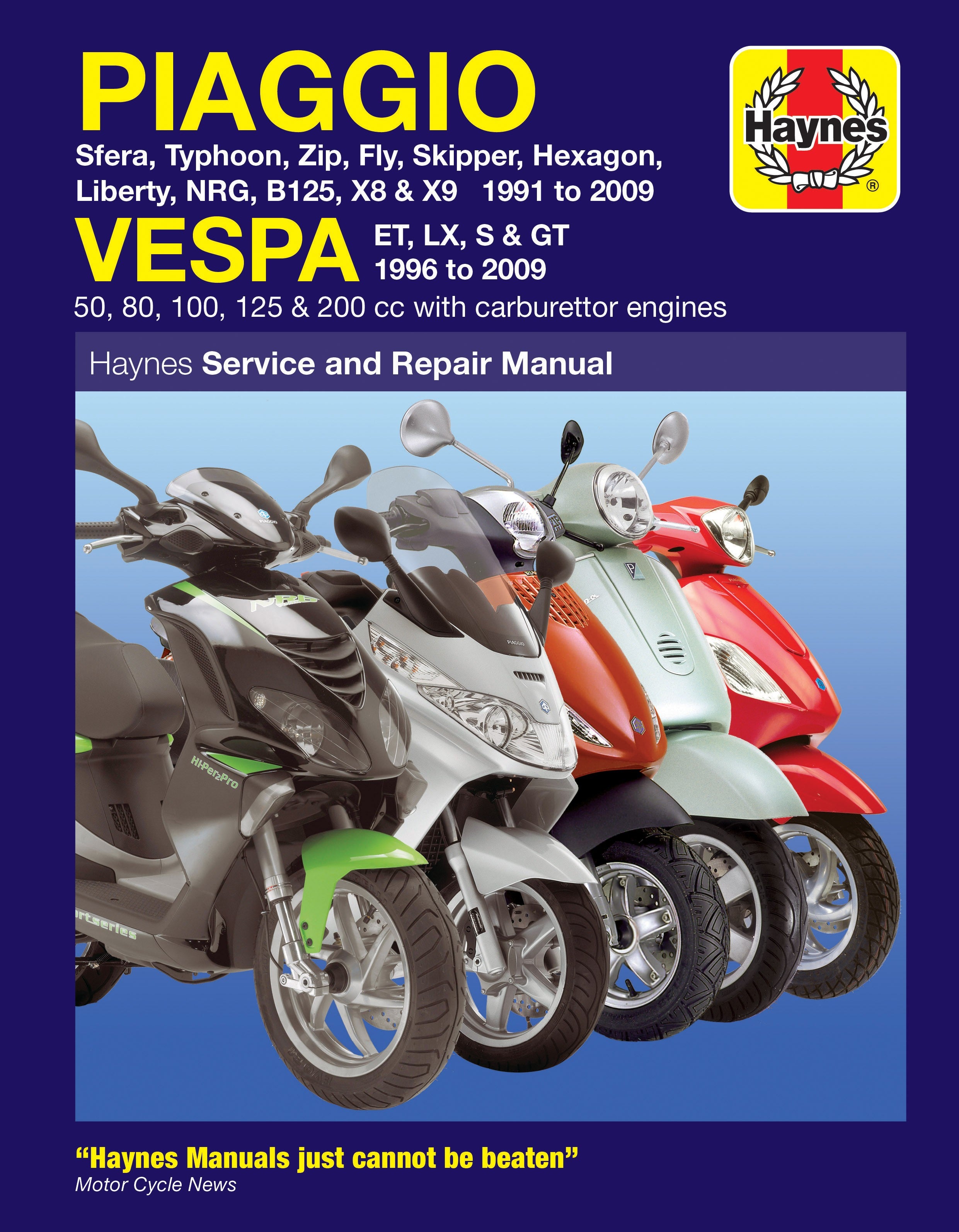 Piaggio (Vespa) Scooters 91-09