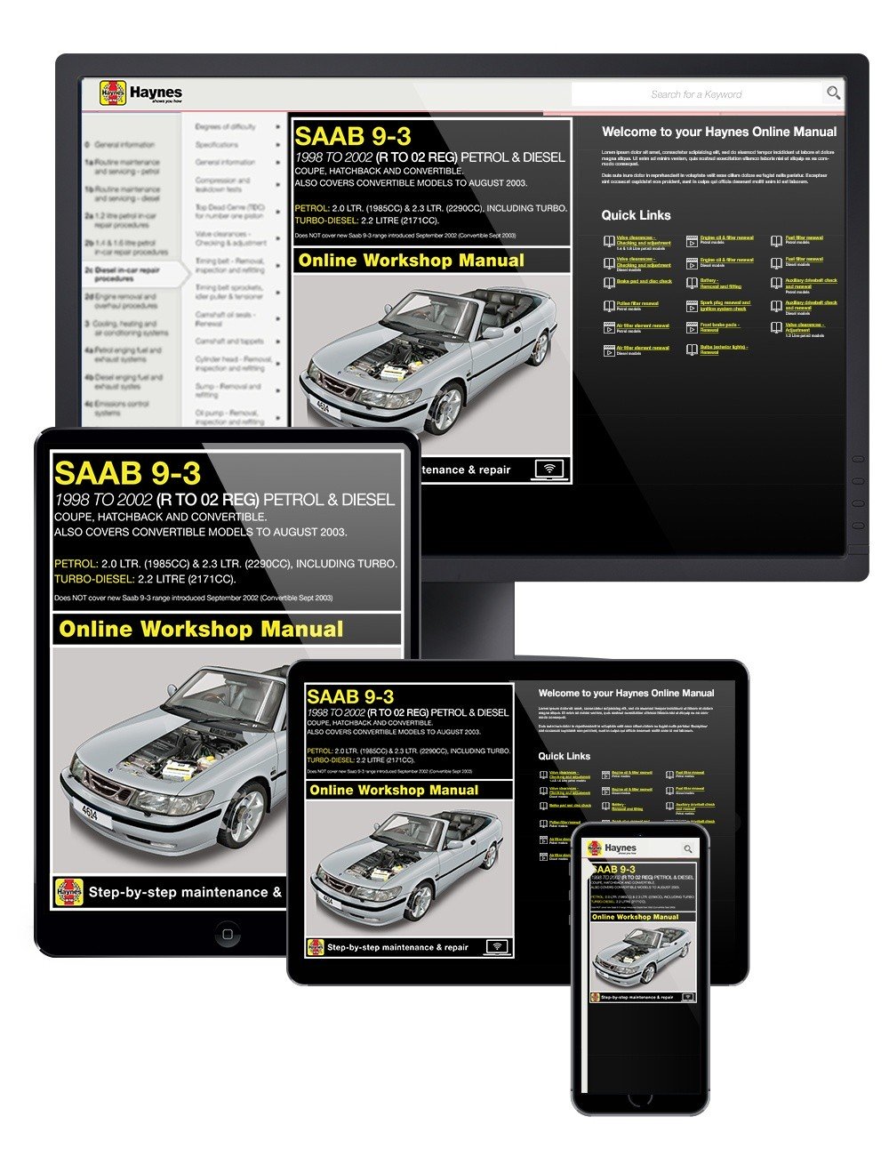 Saab 9-3 Petrol & Diesel (1998-Aug 2002) Haynes Online Manual