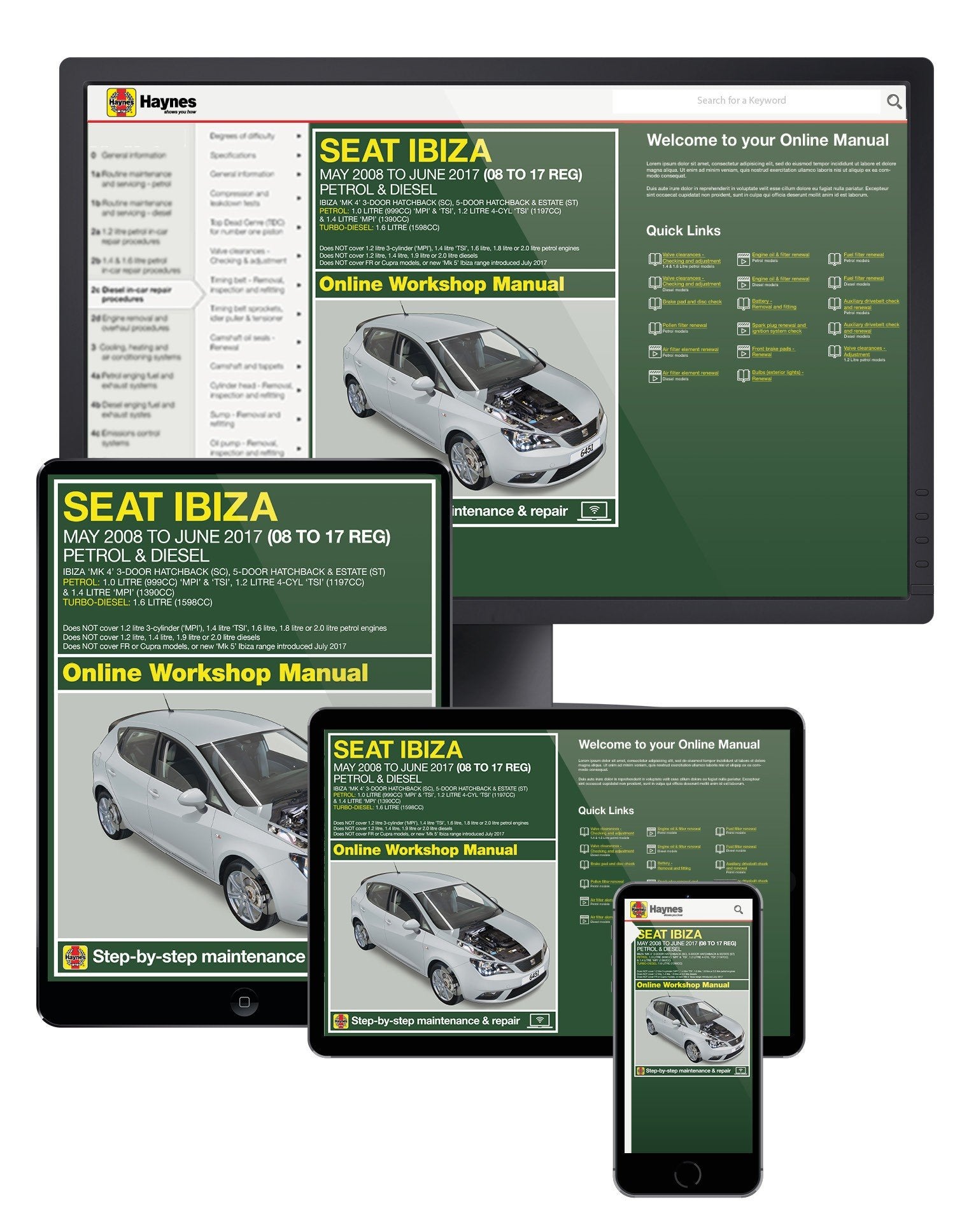 Seat Ibiza (May 2008 - June 2017) Haynes Online Manual