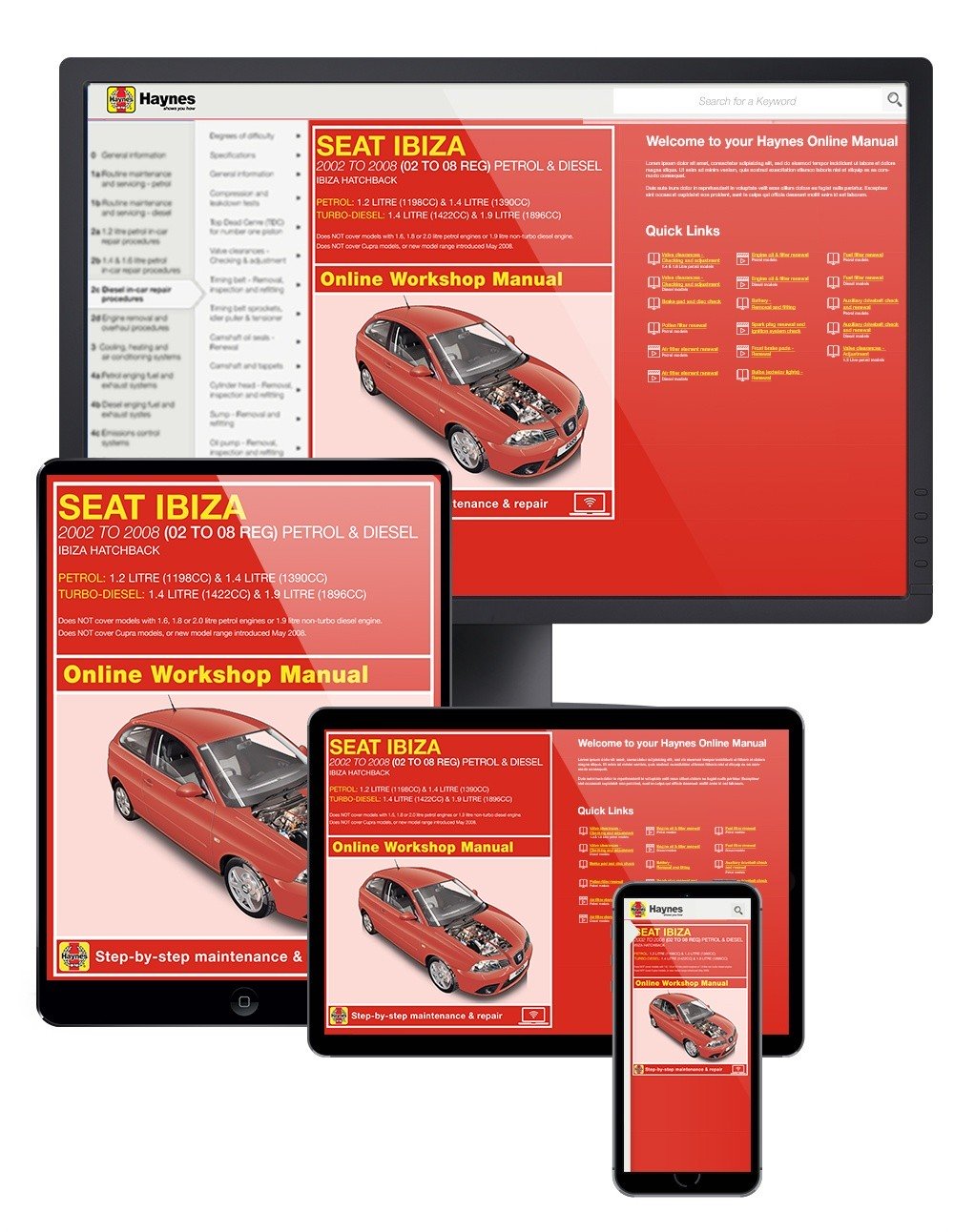 Seat Ibiza Petrol & Diesel (May 2002-Apr 2008) Haynes Online Manual