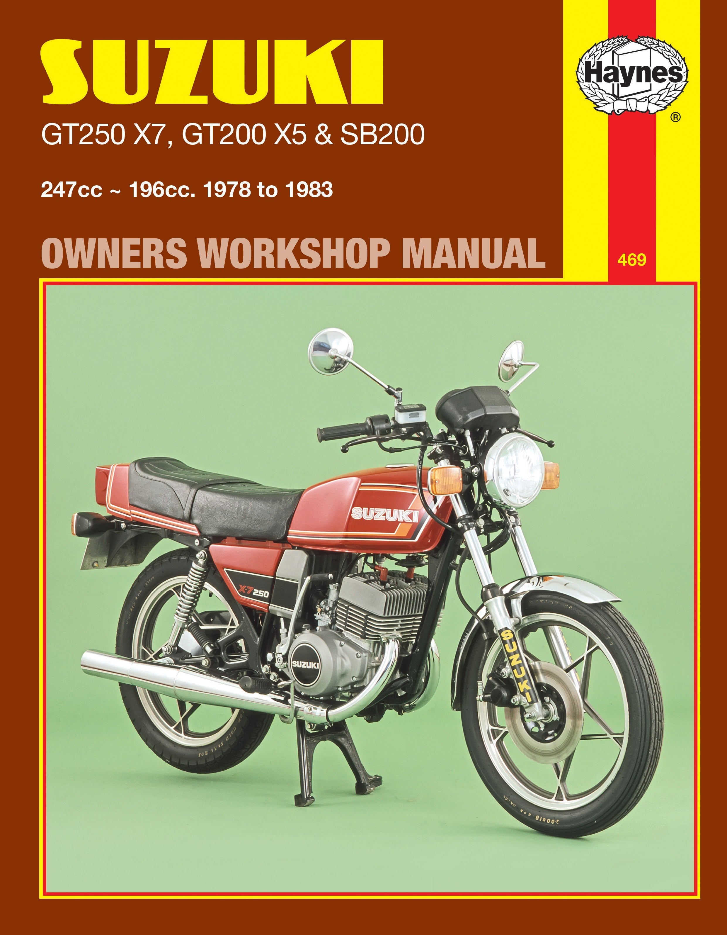 Suzuki GT250X7, GT200X5 & SB200 Twins (78 - 83) Haynes Repair Manual - Digital Edition