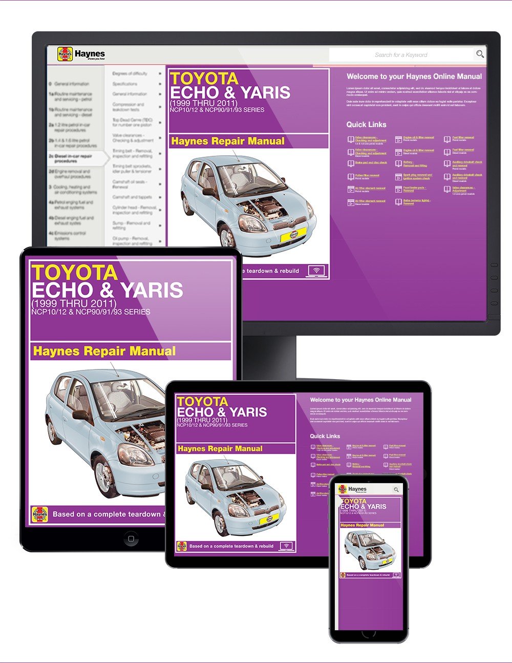 Toyota Echo & Yaris (1999-2011) Haynes Online Manual