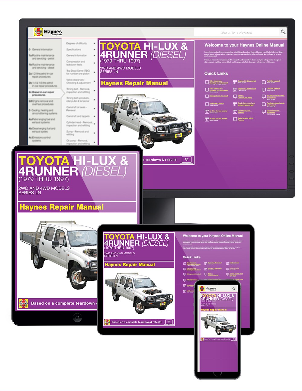 Toyota Hilux 4x4 & 4x2 (1997-2005) Haynes Online Manual