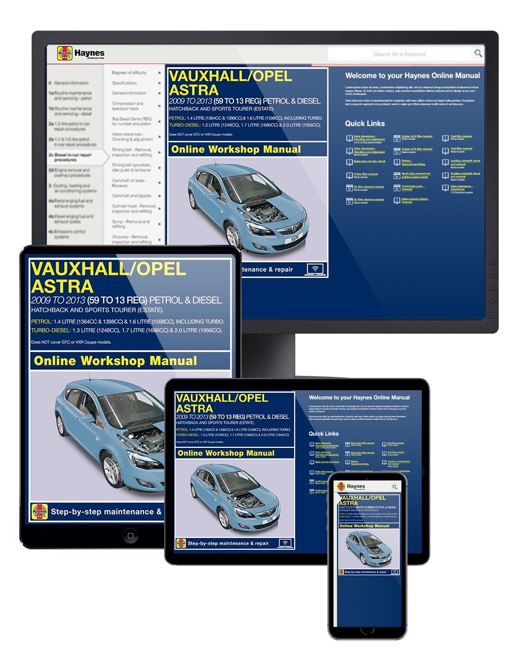 Vauxhall/Opel Astra Petrol & Diesel (Dec 09-2013) Haynes Online Manual