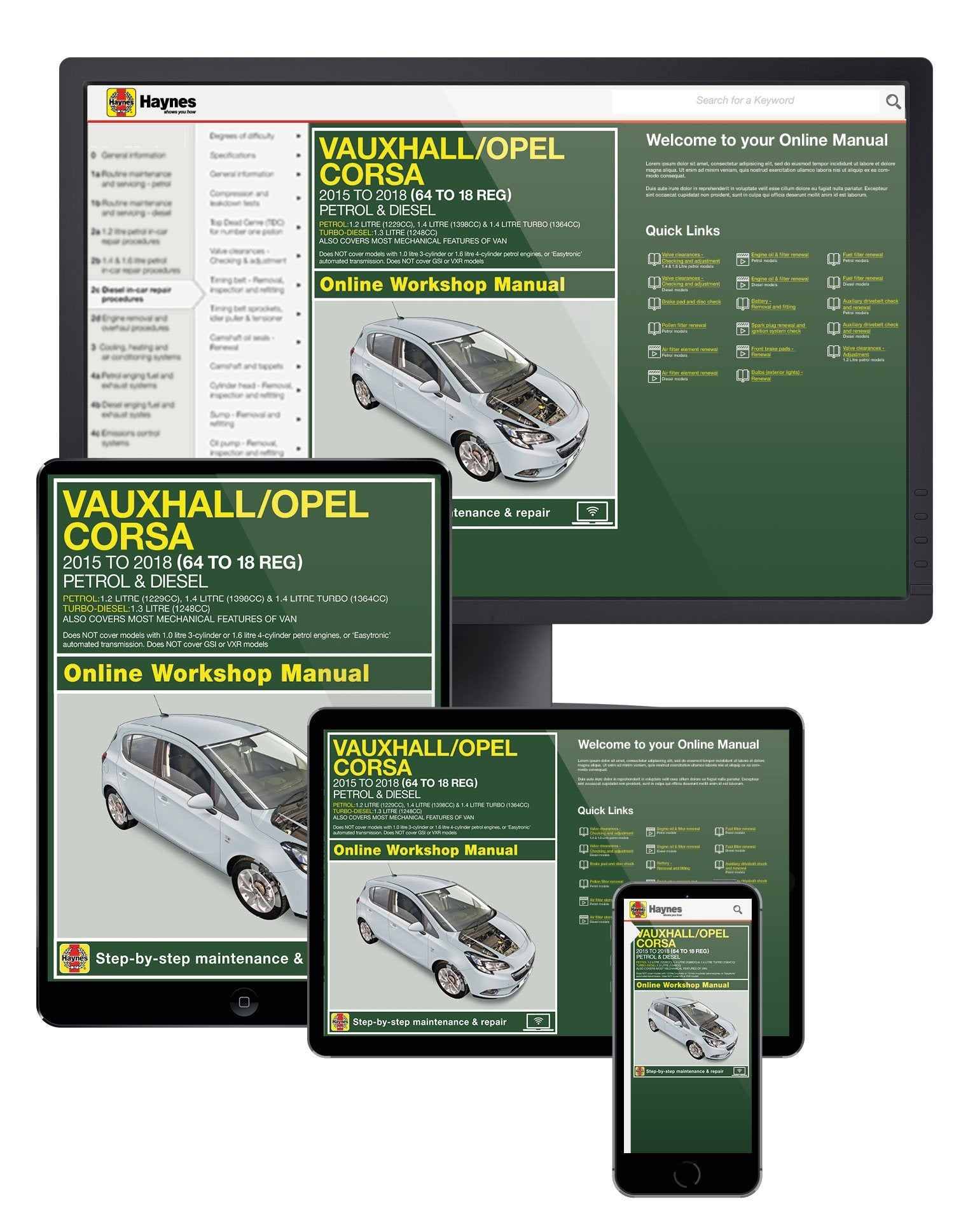 Vauxhall/Opel Corsa Petrol & Diesel (15 - 18) Haynes Online Manual