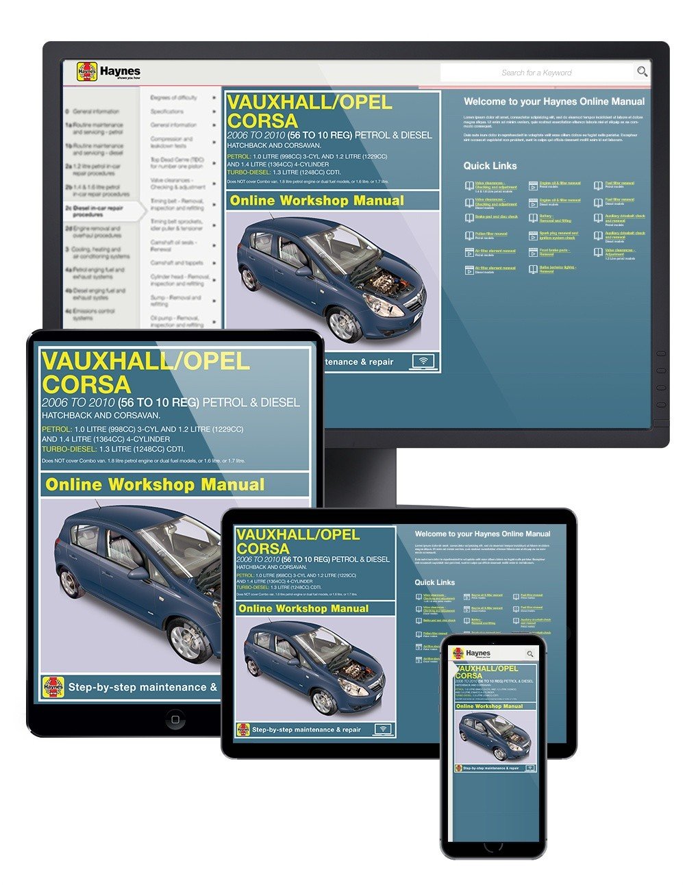 Vauxhall/Opel Corsa Petrol & Diesel (Sept 2006 - 2010) Haynes Online Manual