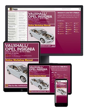 Vauxhall/Opel Insignia Petrol & Diesel (2008-2017) Haynes Online Manual