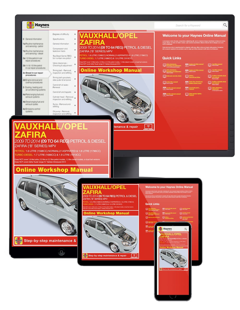 Vauxhall/Opel Zafira Petrol & Diesel (Mar 09-2014) Haynes Online Manual