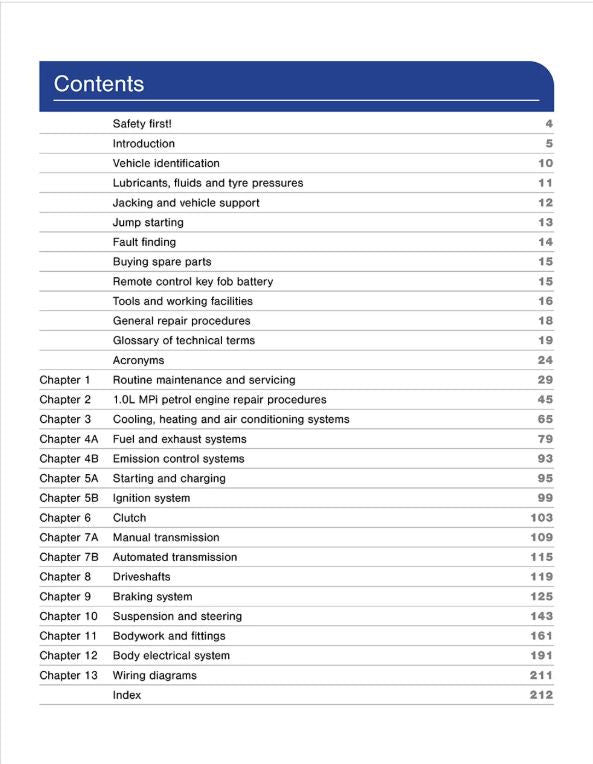Volkswagen Up! (2011 to 2023) Petrol Haynes Repair Manual