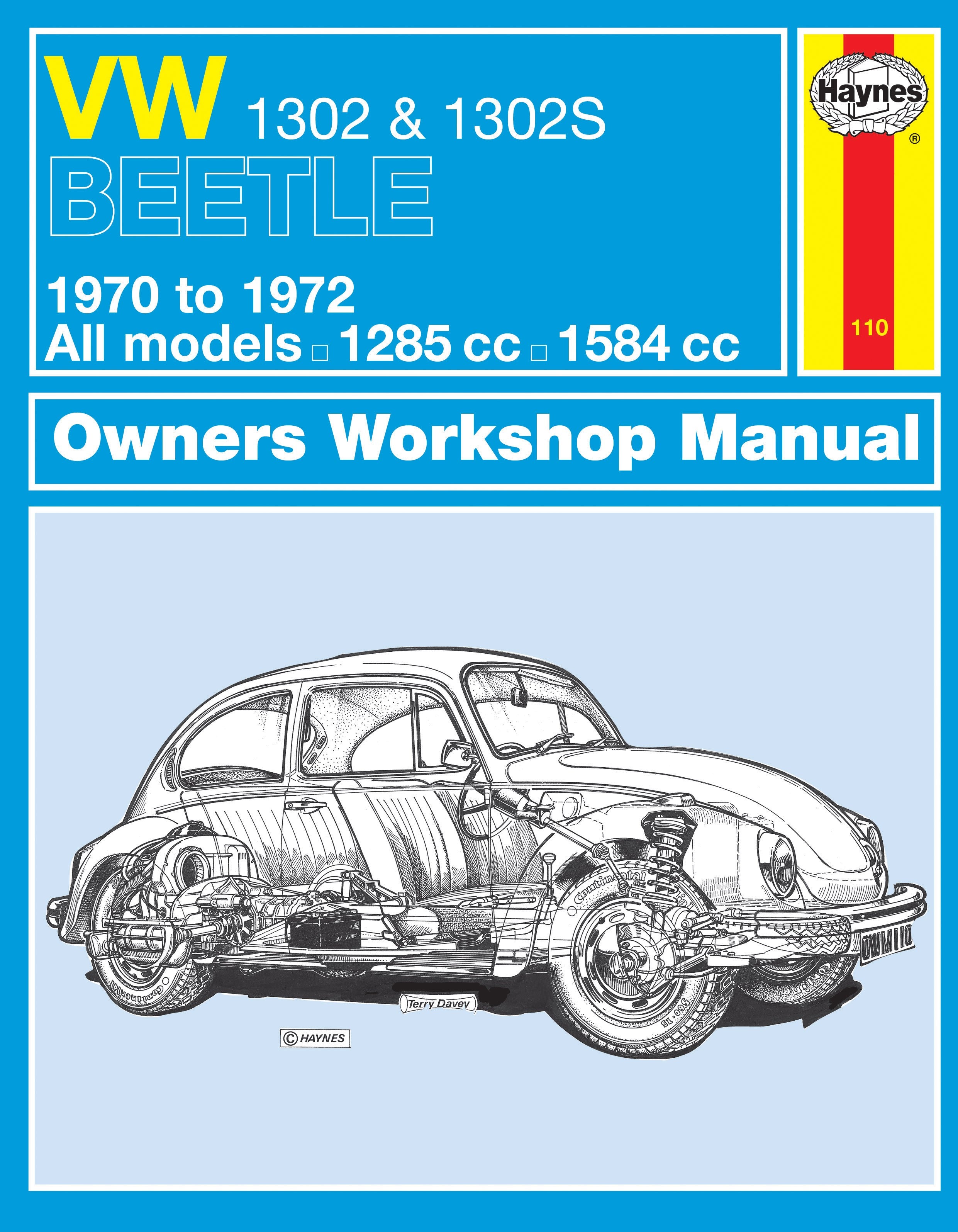 VW Beetle 1302/1302S 1970 - 1972 Classic Reprint